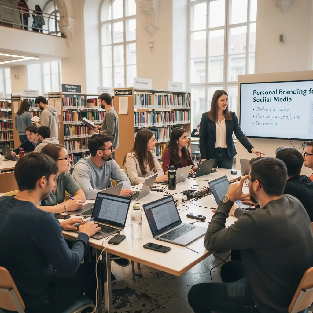 Digitális marketing iskolájának logója, amely az online hirdetési tanfolyamokat népszerűsíti.